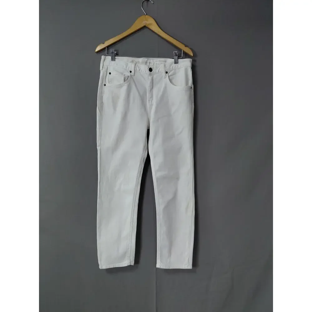 Eddie Bauer White Boyfriend Stretch Jeans Women Relaxed Denim Size 6